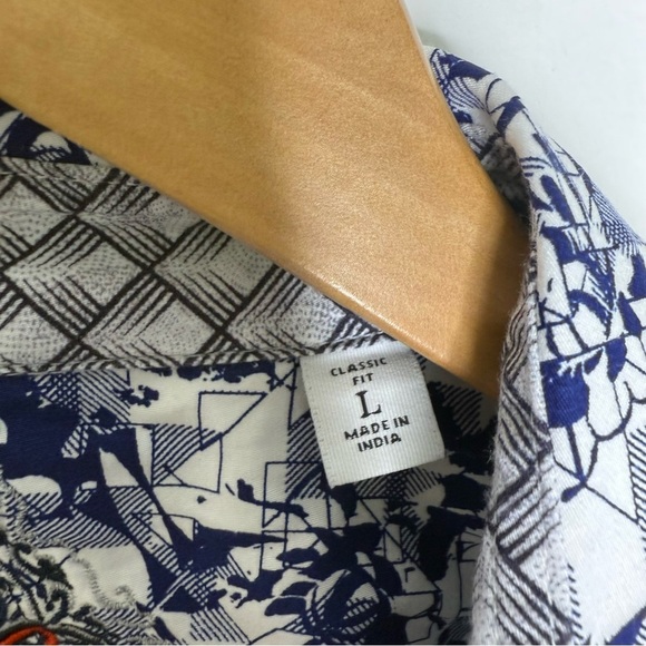 Robert Graham WAVERLY Men’s Short Sleeve Button-Up Shirt Size Large MSRP $188 - Picture 5 of 7